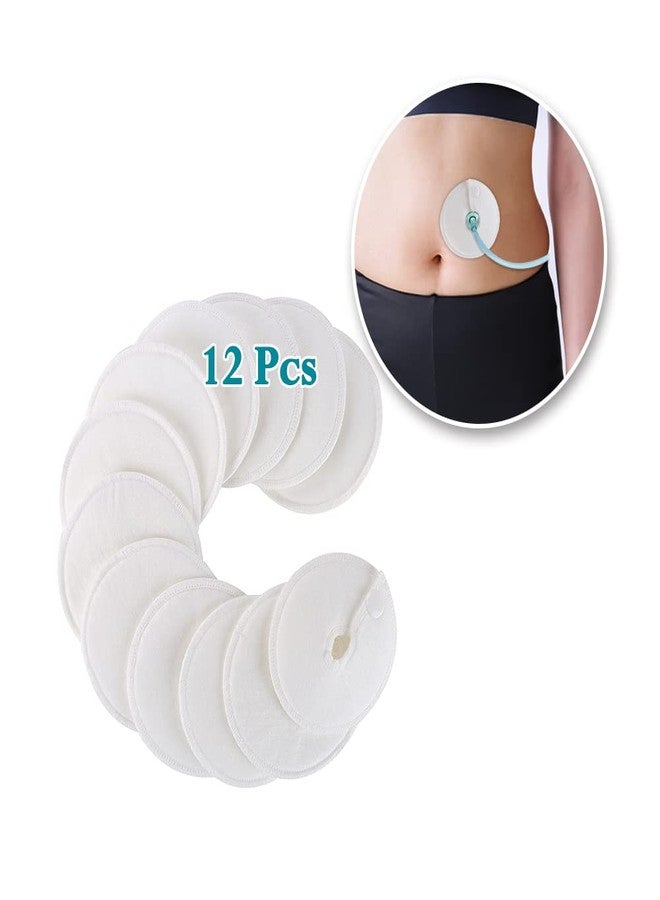 KAVIL G Tube Button Covers Peritoneal Dialysis Accessories Feeding Tube Pads Peg Ng J Tube Holder Cotton Nursing Pads Nephrostomy Catheter Supplies Support for Adults Soft Reusable G Tube Covers (12 Pack) - Image 1
